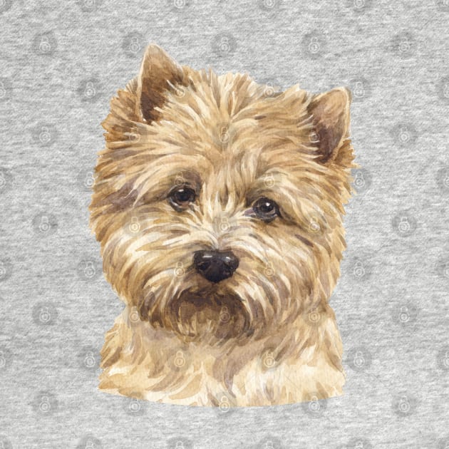 Cairn Terrier Watercolor Art by doglovershirts